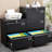 Locked Metal File Cabinet For Office Use - 2 Drawer, Black, Widened Drawers Better Handling Drawer Design Efficient