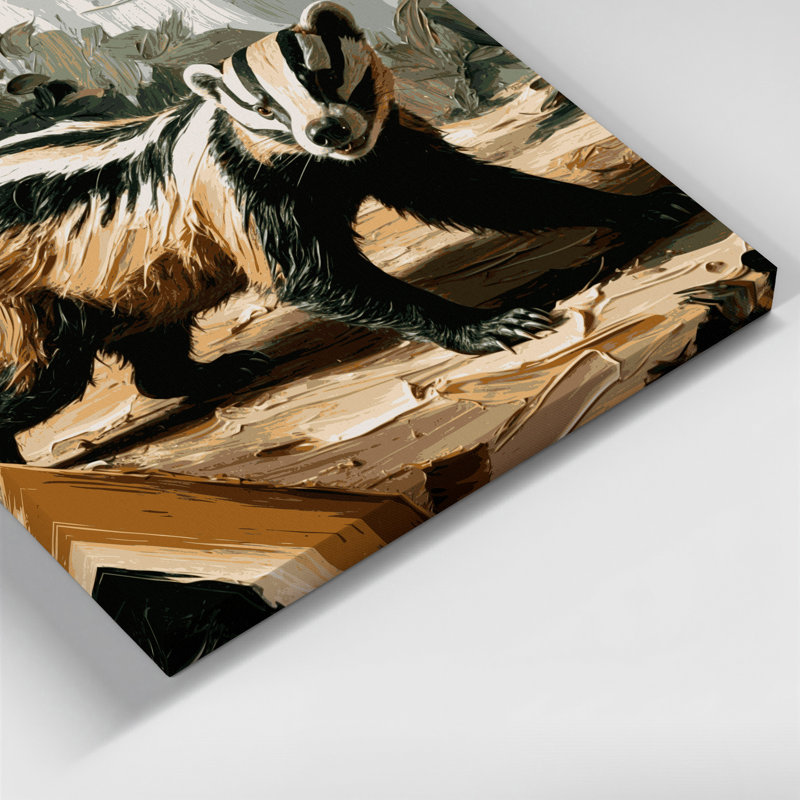 Art animalier sur toile, faune et miel, H 20 po x l 30 po
