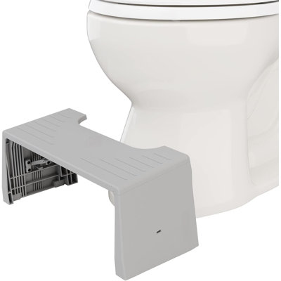 Foldable Toilet Stool For Travel, 7" Height, Grey
