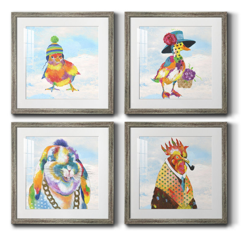 Cadre photo, ensemble de peintures sur papier