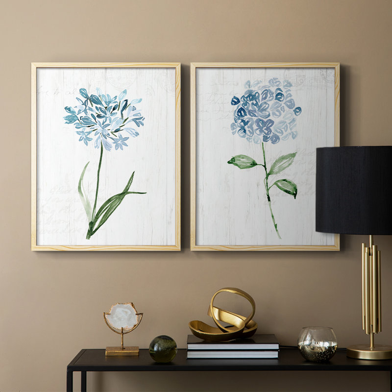 «Garden Botanical I-Premium», reproduction encadrée prête à accrocher - aucun clou requis - aucun clou requis, Bois naturel