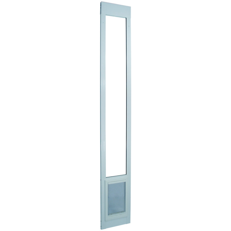Porte pour animal de terrasse moyenne, Blanc, H 6,25 po x l 6,25 po, H 80,4 po x l 12 po x P 0,63 po