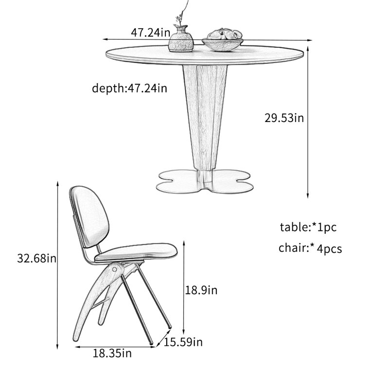 Luxury Round Rock Slab Dining Table Sets.