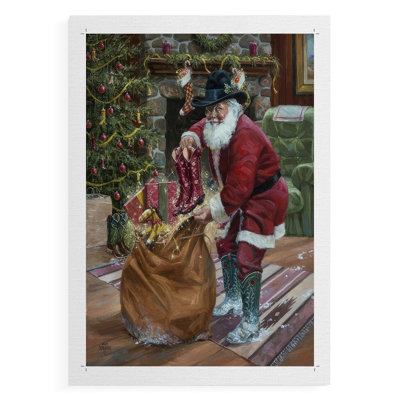 New Boots for Christmas -Canvas Print Only - NOT FRAMED