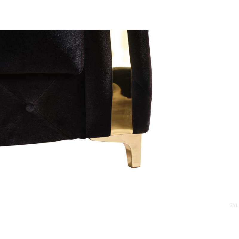 Causeuse confort de style moderne, Noir