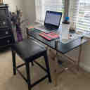 Mercer41 Geri Mid-Century Glass Desk & Reviews | Wayfair
