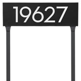 Floating Modern 6" Number Horizontal Address Plaque With Lawn Stake (5 Characters)