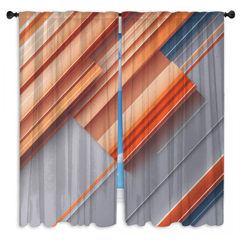 Rideaux orange obscurcissant et obscurcissant - 2 panneaux, 20 po x 50 po - 2 panneaux, Obscurcissement de chambre