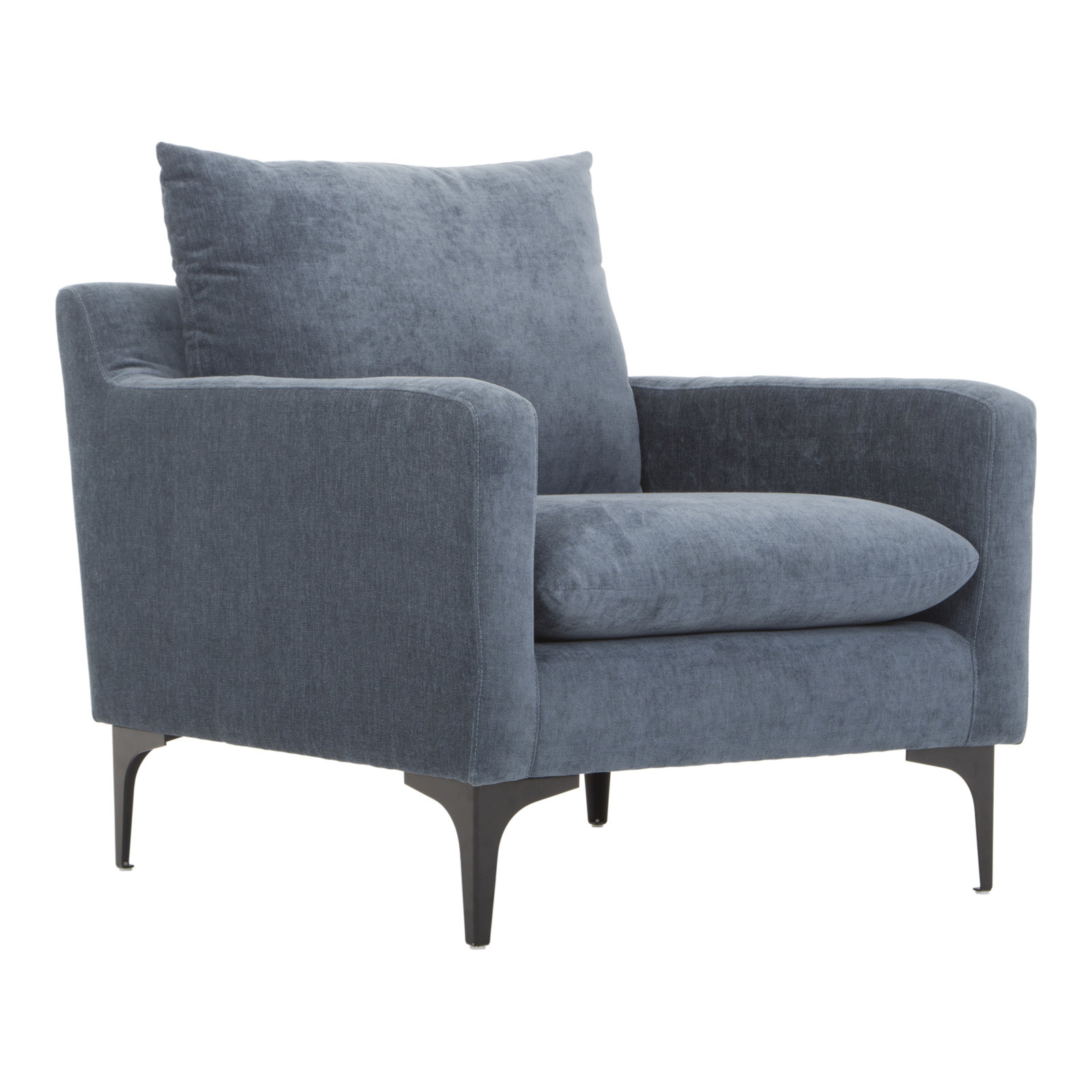 Almena Pine Armchair, Dusty Blue
