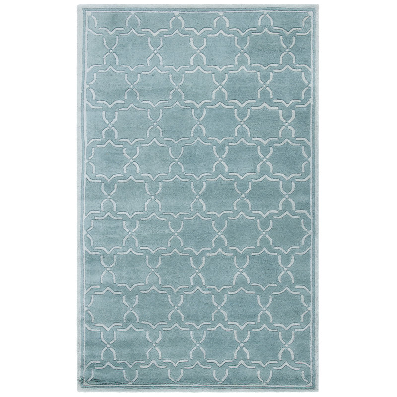 Tapis gris en laine touffeté à la main Carolene, Rectangle de 6 pi x 9 pi