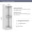 Florence 25W X 25D Modular Double Hanging Closet System Tower With LED Light