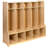 Serena Wood School Coat Locker with Bench, Cubbies and Storage Organizer Hook