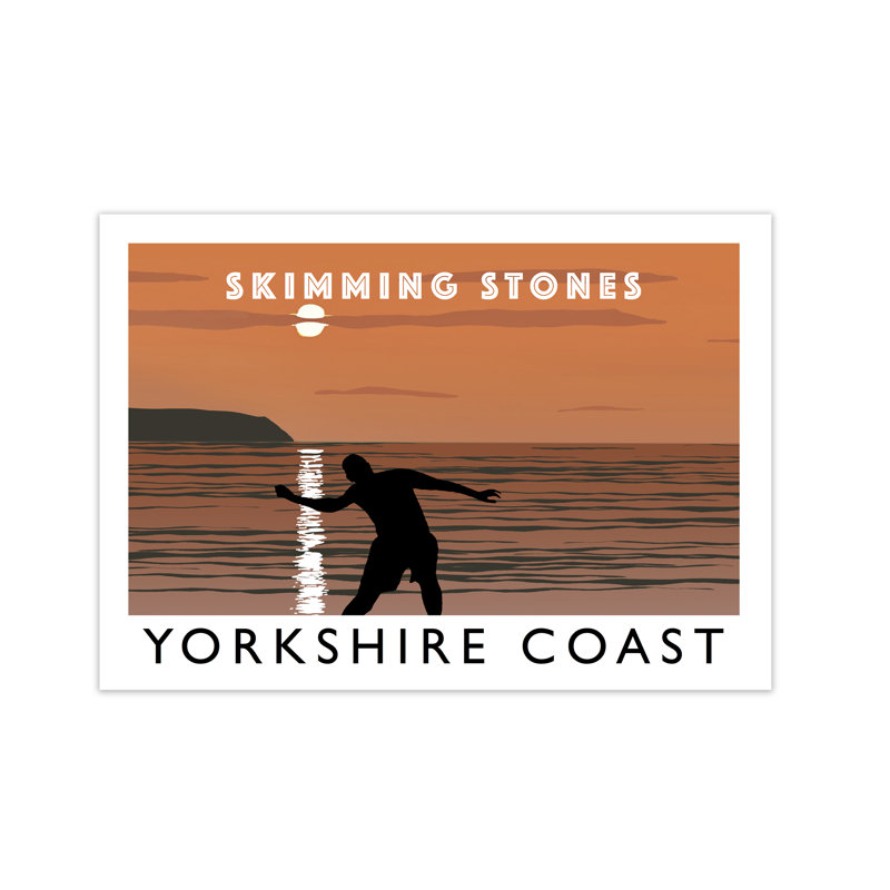 Skimming Stones Yorkshire Coast 1 Piece Wall Art, 42 cm H x 59.4 cm W