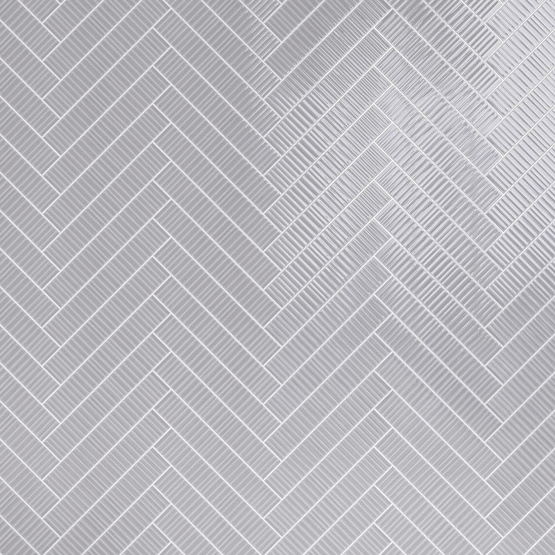 Carrelage mural en céramique polie Nova 1,97 po x 11,81 po Nova, Décor gris fumée