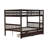 Full Over Full Bunk Bed with 2 Drawers, Ladder & Guardrails, Convertible to 2 Full Beds, Rubberwood Frame,Espresso-186576664-176827892