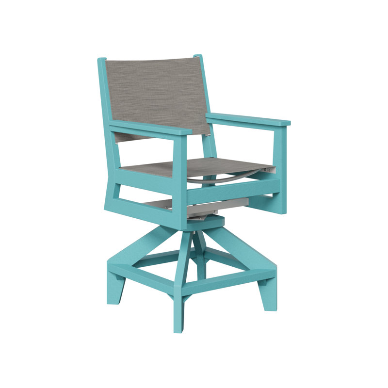 Chaise de comptoir pivotante Berlin Gardens Mayhew, 22.5", Bleu Aruba