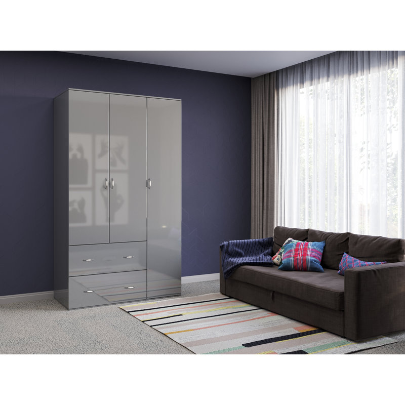 Armoire Sakila, Gris, H 83 po x l 47 po x P 23 po