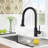 Pull Down Kitchen Faucet With Sprayer-111235208