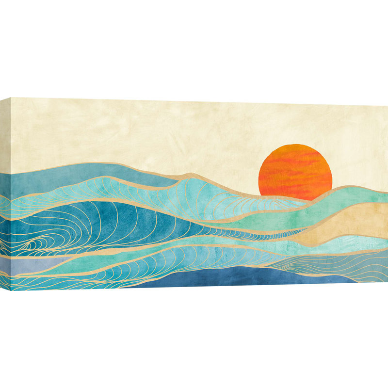 Tidal Wave (detail) by Sayaka Miko - Wrapped Canvas Print, 60cm H x 120cm W x 4cm D