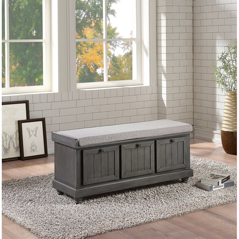 Branimirka Storage Bench, Gray, Gray