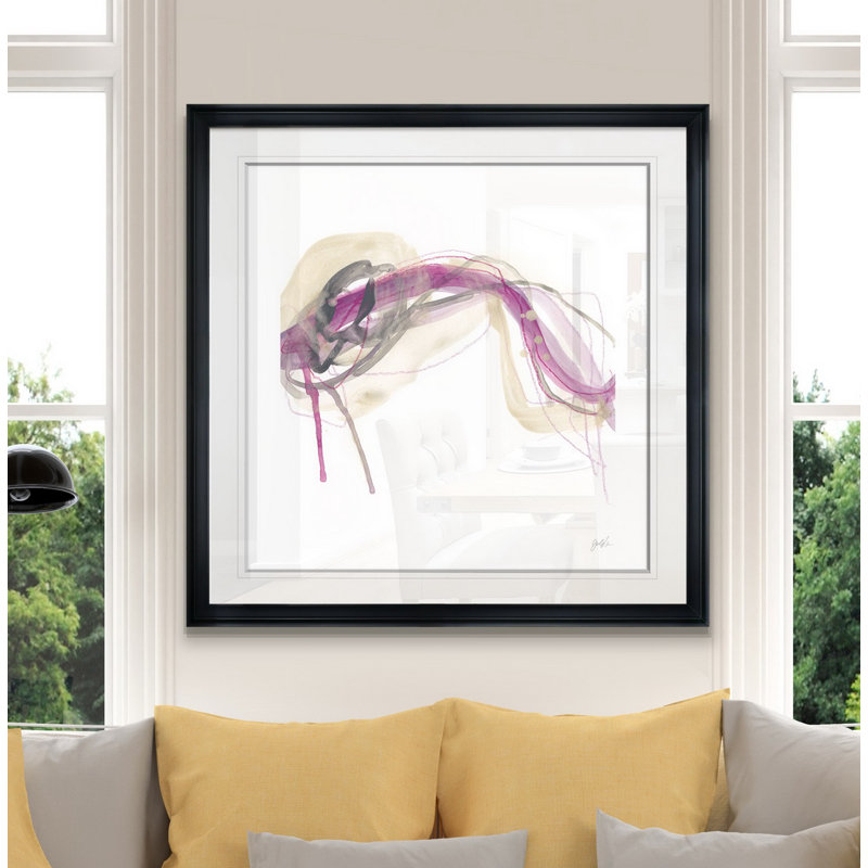 « wave equation i », peinture, H 24 po x l 24 po x P 1,5 po, Cadre noir