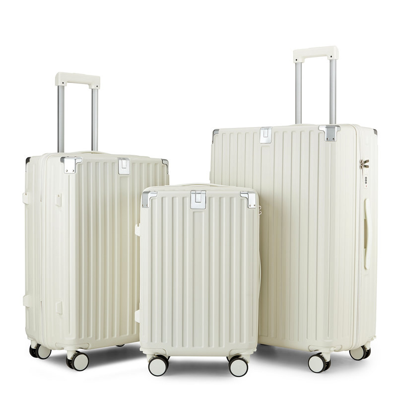 Ensemble de 3 valises de grande capacité avec roulettes amovibles