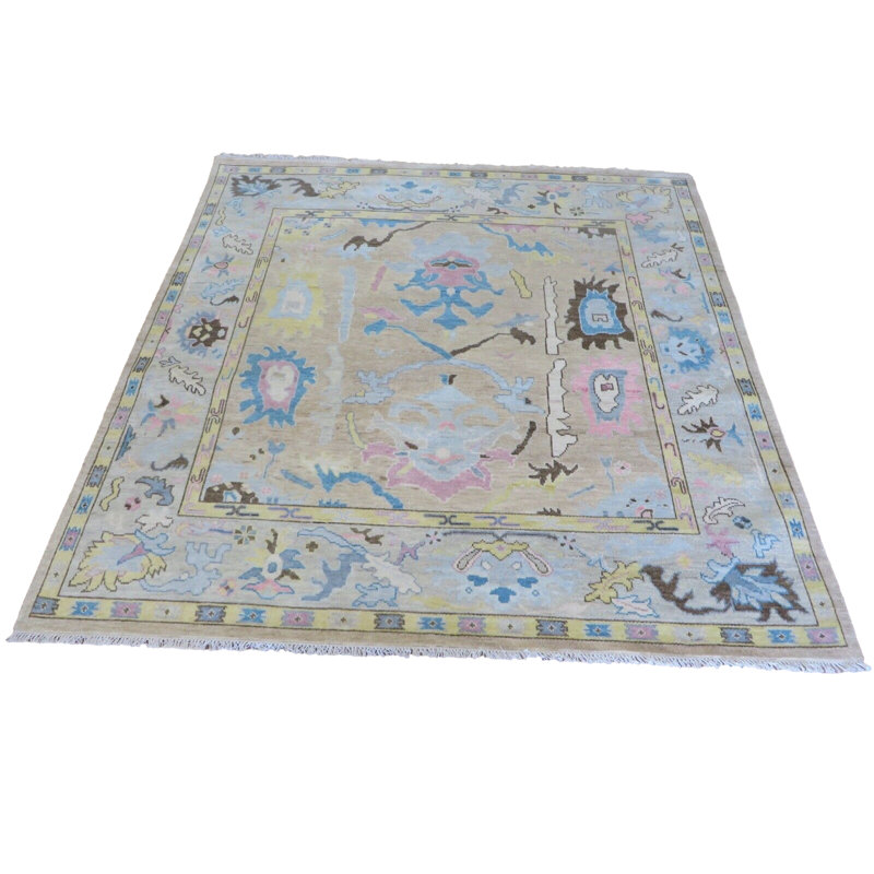 Tapis beige unique de 8 pi x 8 pi 1 po
