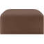 Repose-pieds carré capitonné standard en cuir végétalien Hristea de 31 po de largeur-89200727