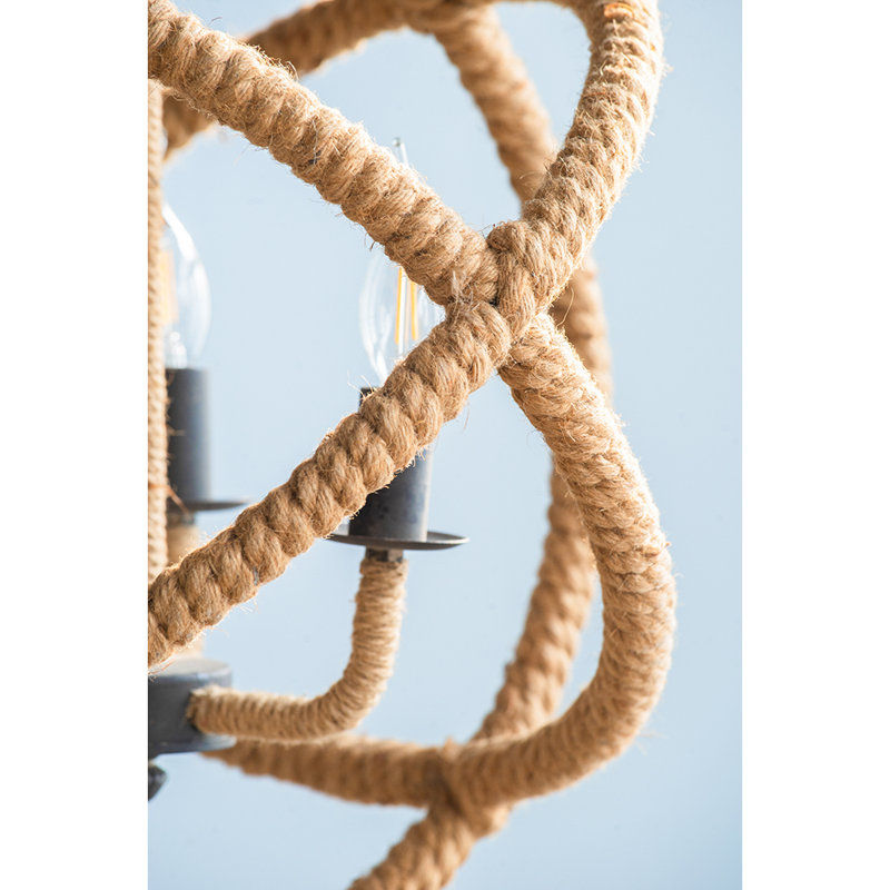 D19.2x20.7" Cade 3-light Roped Chandelier
