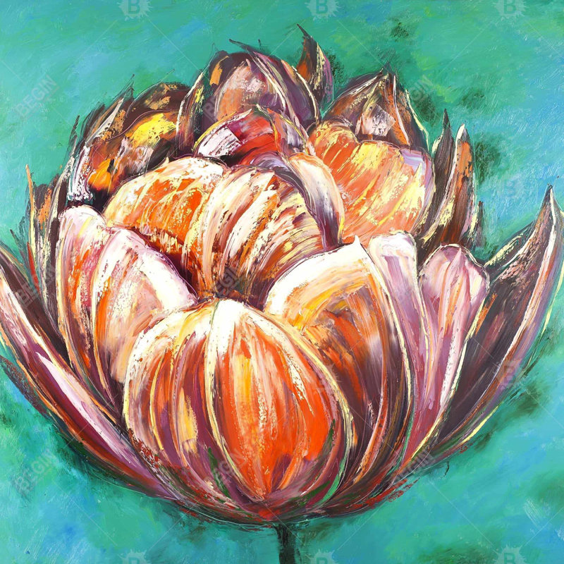 " Abstract Double Tulips Flower "