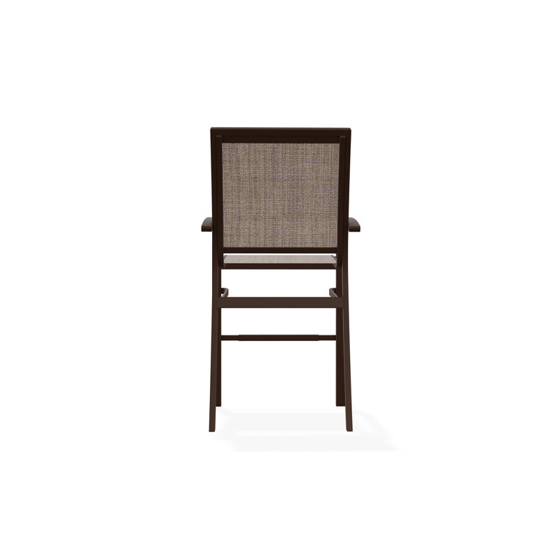Chaise de café empilable à hauteur de barre Kendall, Kona, Fenouil Augustine Sunbrella®