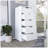 Dresser Kamran, Five Drawer Narrows, White Finish-376022743
