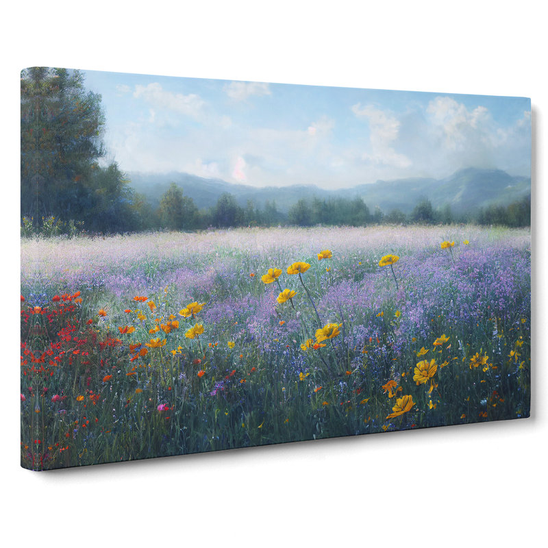 Distinguished Wildflowers Floral - Wrapped Canvas, 35cm H x 50cm W x 3cm D