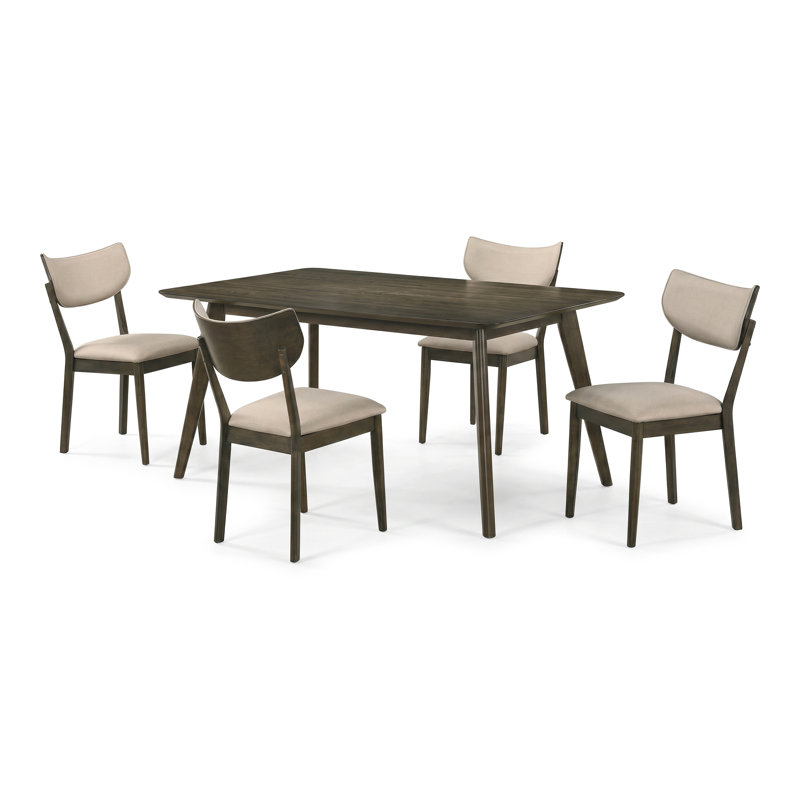 Lievin 5-Piece Rectangular Dining Table Set, Ensemble de cinq pièces : table, quatre chaises