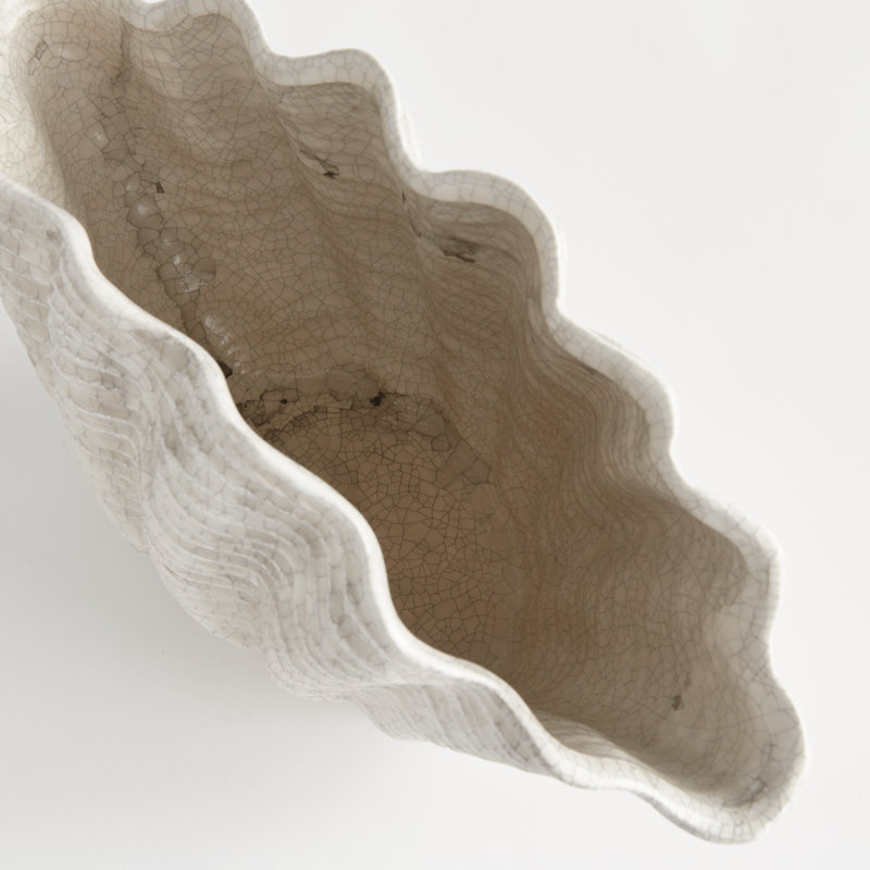 Seashore Handmade Clay Table Vase, 9" H x 15" W x 6.25" D
