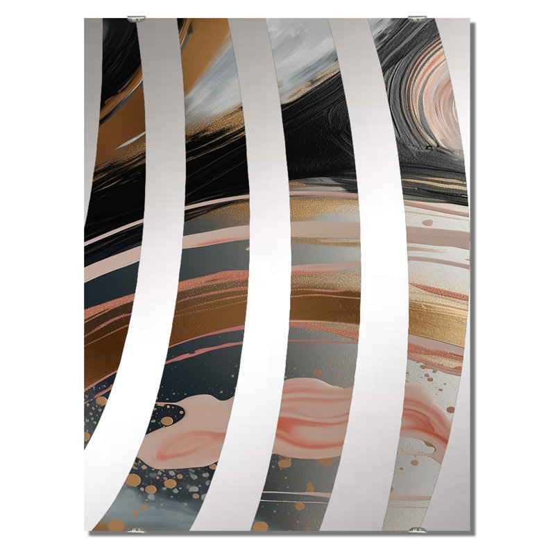 Shute - Grand miroir mural à formes abstraites MIR137772, 40 po x 30 po