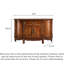 Console ornée de style antique avec pieds sculptés et rangement de tiroir-1226129646