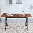 Rustic Walnut Finish Wood Dining Table