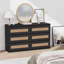 6 Drawer Dresser, Rattan Dresser For Bedroom, Chest Of Drawers For Bedroom, Hallway, Living Room-771232057
