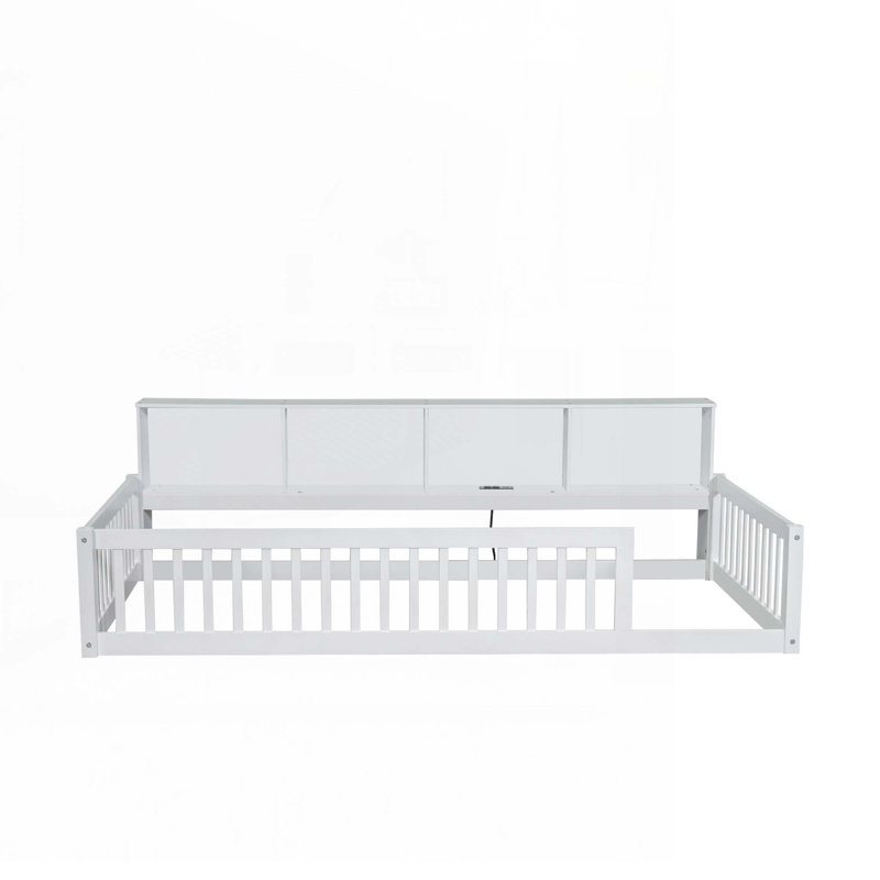 Lit simple en bois TG, Blanc