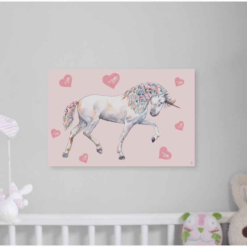 «Plattsburg», reproduction de licorne sur toile tendue, H 12 po x l 18 po