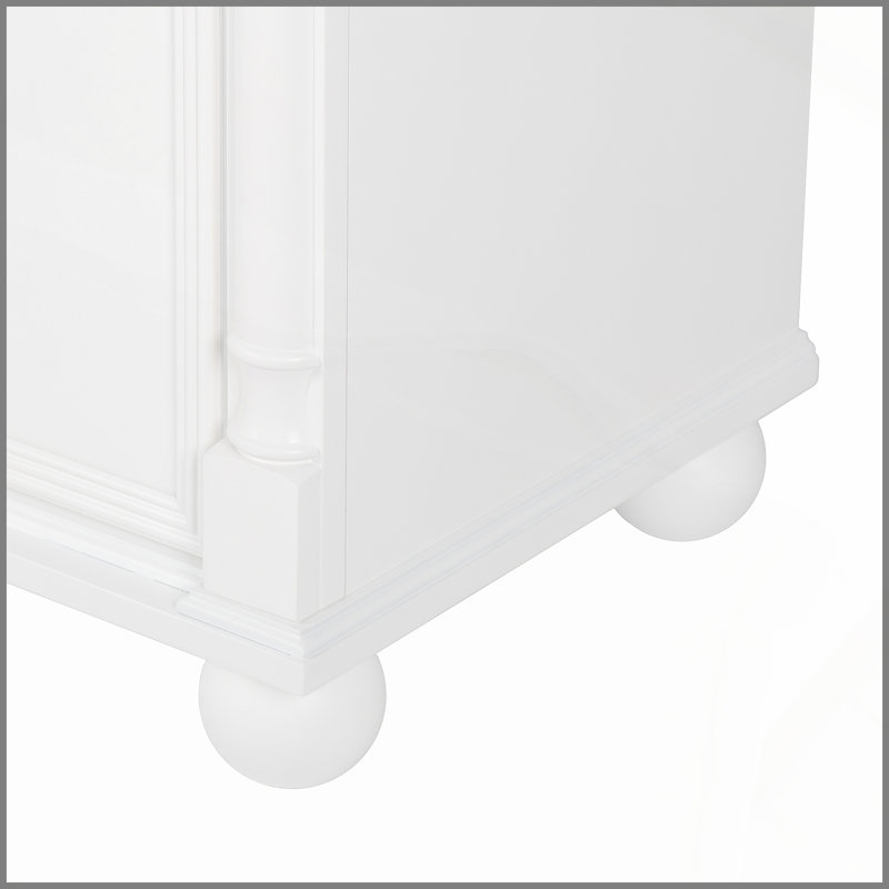 Armoire de salle de bain blanche durable avec beaucoup de rangement, écologique et facile à installer