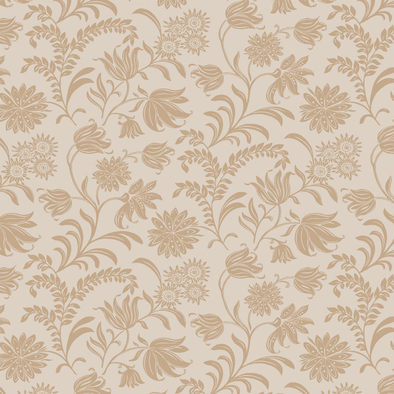 Laura Ashley Hemingway Caramel Wallpaper, Brown