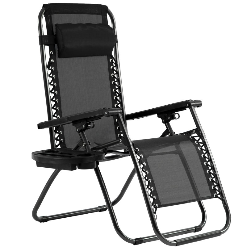 Lulu Folding Recliner Chair, Noir