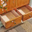 Two-door, two-drawer painted accent cabinet