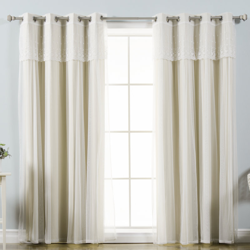 Crenshaw Solid Room Darkening Thermal Grommet Curtain Panels, Beige