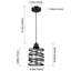 Luminaire suspendu cylindrique à 1 lumière Levona-484596820-484596821