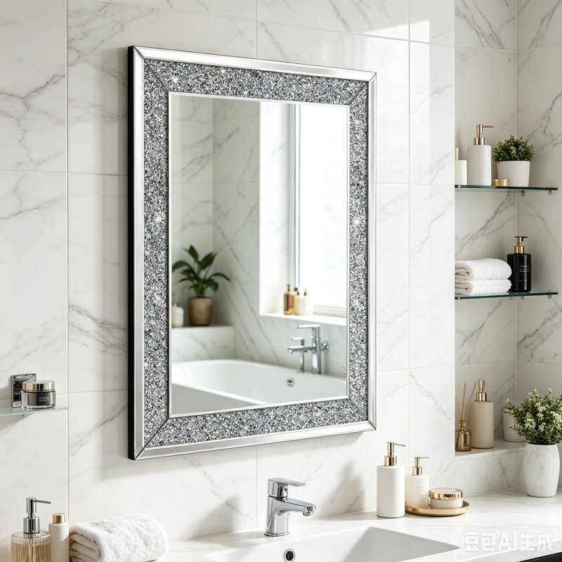 Faustine 60x90CM Wall Mirror Rectangle  Accent Mirror , 90cm H x 59.9cm W