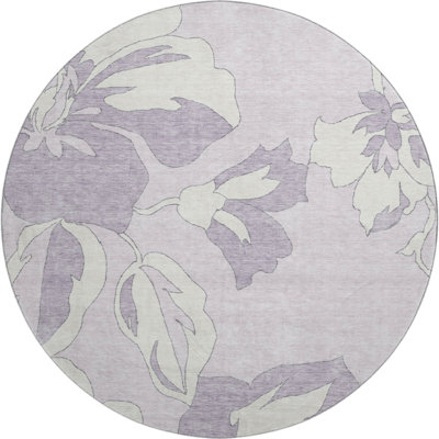 Premium Machine Washable Prisco Lavender Rug