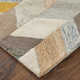 Binada Hand Tufted Graphic Chevron Blue/Gray/Gold Area Rug